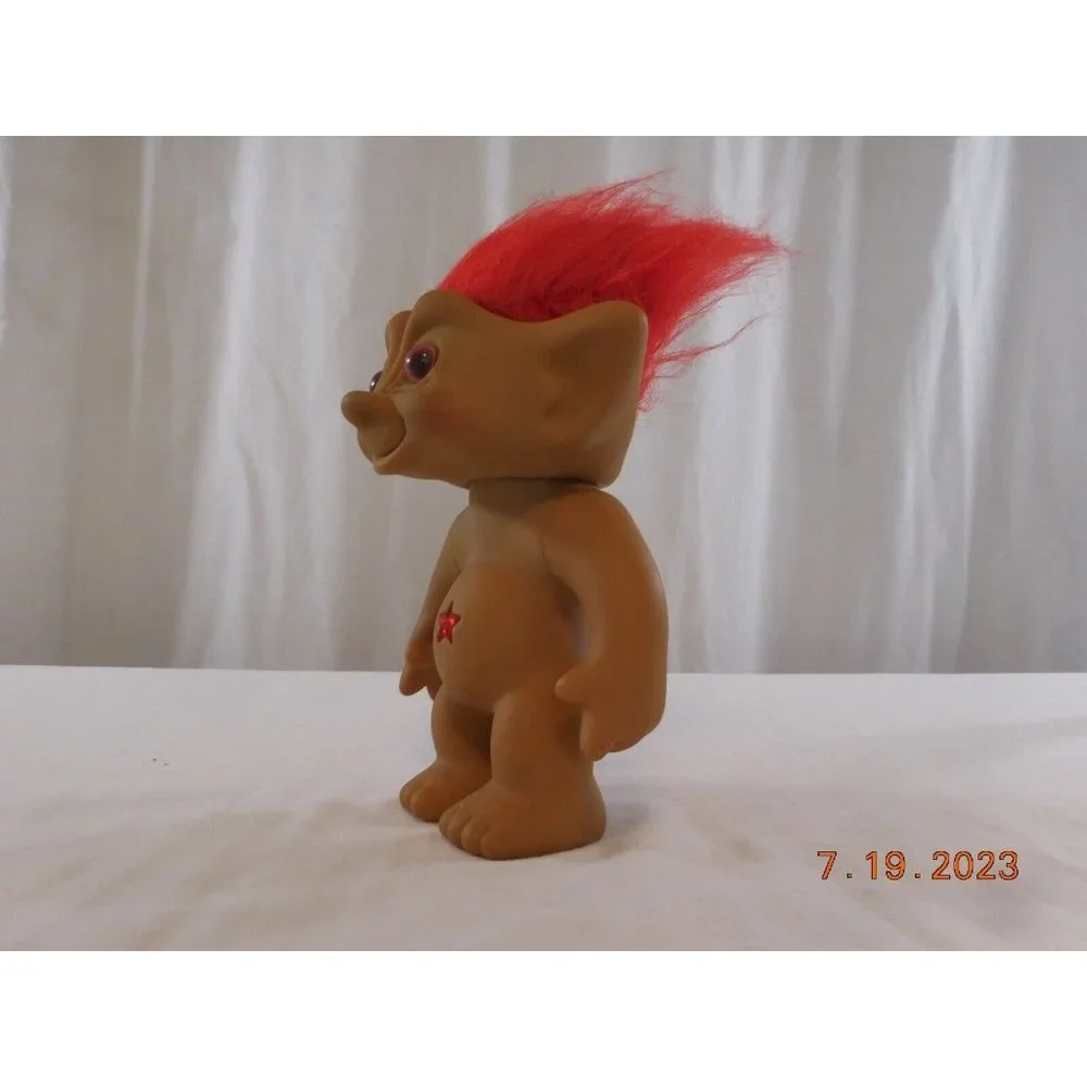 Ace Novelty Treasure Troll 8” Pink‎ Hair  Pink Star Jewel